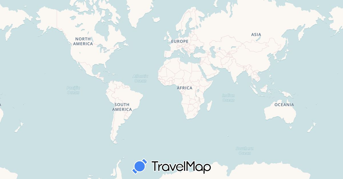 TravelMap itinerary: driving, bus, plane, boat, motorbike, electric vehicle in Australia, Barbados, Bolivia, Brazil, Colombia, Cuba, Denmark, Dominica, Dominican Republic, Ecuador, Fiji, Indonesia, Jamaica, Saint Kitts and Nevis, Saint Lucia, Sri Lanka, Madagascar, Mauritius, Mexico, Malaysia, Netherlands, New Zealand, Panama, Peru, Papua New Guinea, Philippines, Paraguay, Seychelles, Singapore, East Timor, United States, Venezuela, British Virgin Islands, Samoa, South Africa (Africa, Asia, Europe, North America, Oceania, South America)